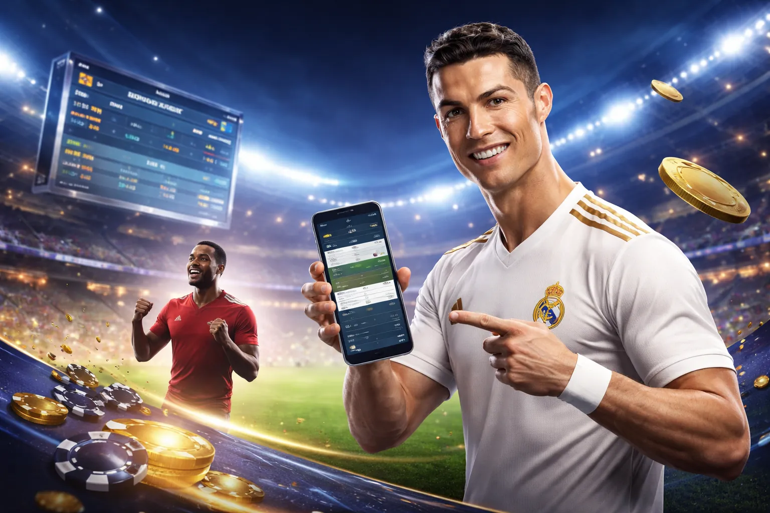 Sân vận động lớn với logo r888 bet